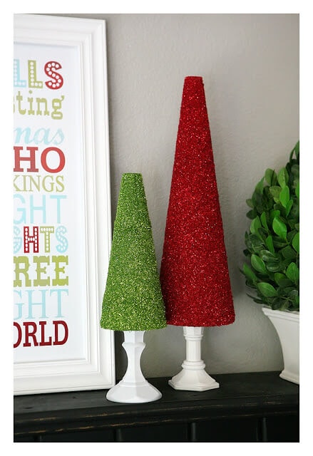 DIY glitter trees!