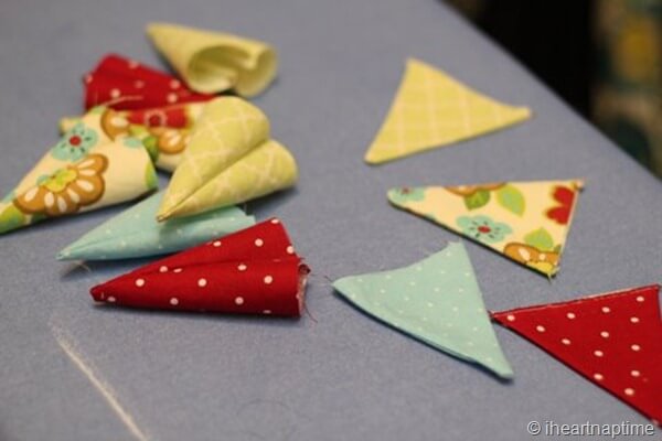 use any fabrics you'd like with this bunting tutorial