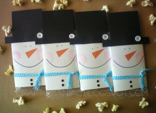 Popcorn Snowman Gift