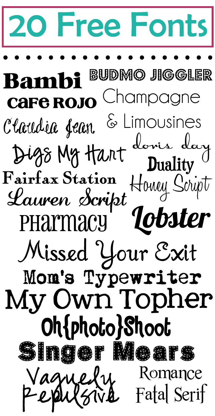 20 cute & free fonts you can download to your computer 