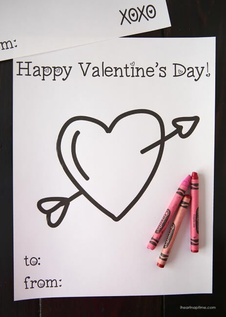Free printable valentine coloring page