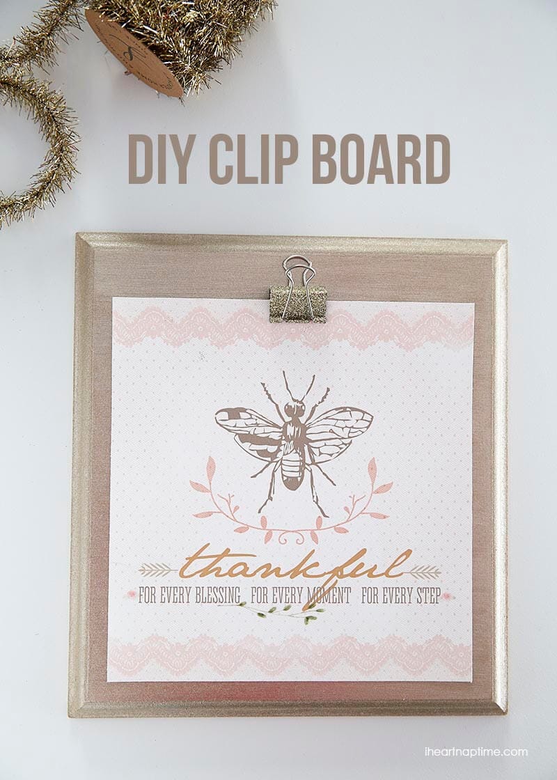 DIY clipboard on I Heart Nap Time