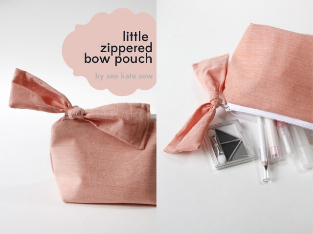 Little #Zippered Bow Pouch #pattern