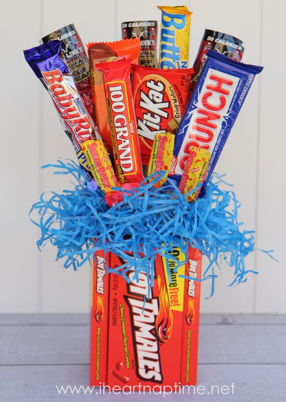 HOW TO MAKE DIY CHOCOLATE BOUQUET IN BASKET / SIMPLE IDEA FOR