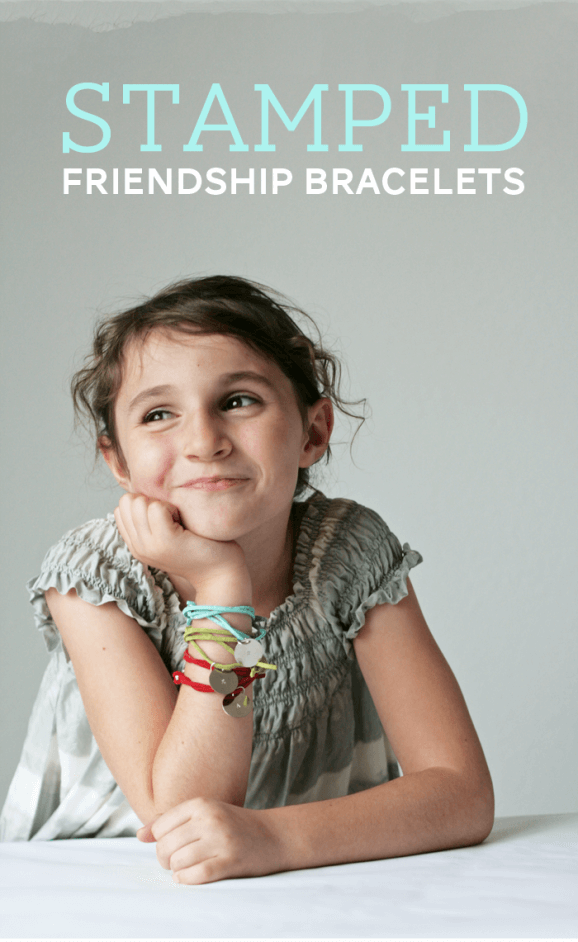 Stamped Friendship Bracelets {DIY Gift}