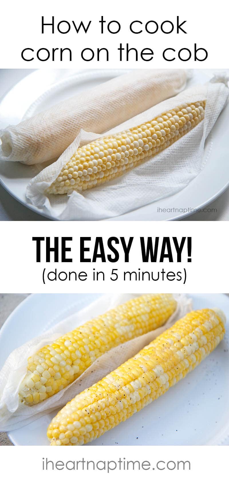 How to cook corn on the cob in 5 minutes flat! #tips
