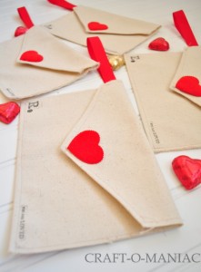 valentine fabric envelopes