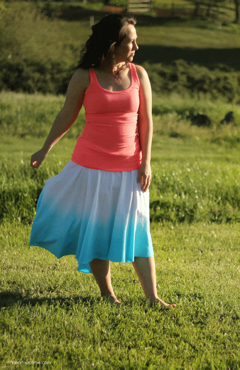 Spring Skirt Dip Dye