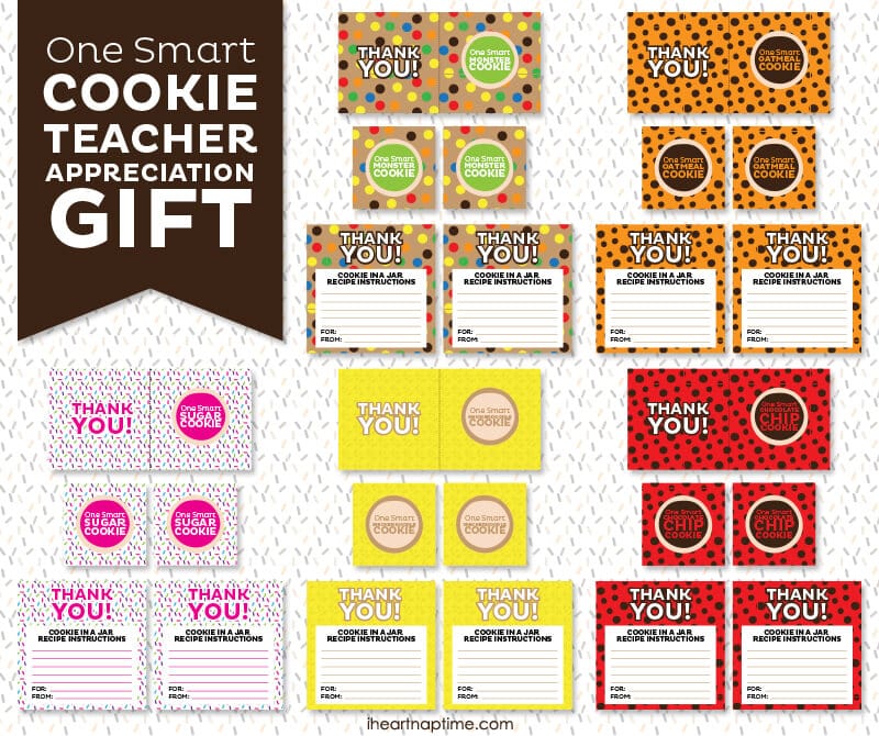 One Smart Cookie Teacher Gift with FREE printable on www.iheartnaptime.com