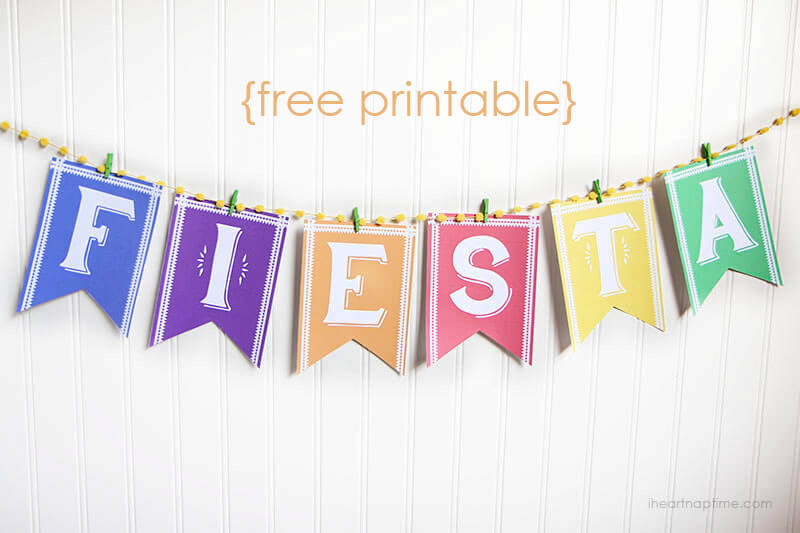 cinco de mayo banner + 12 FREE printables