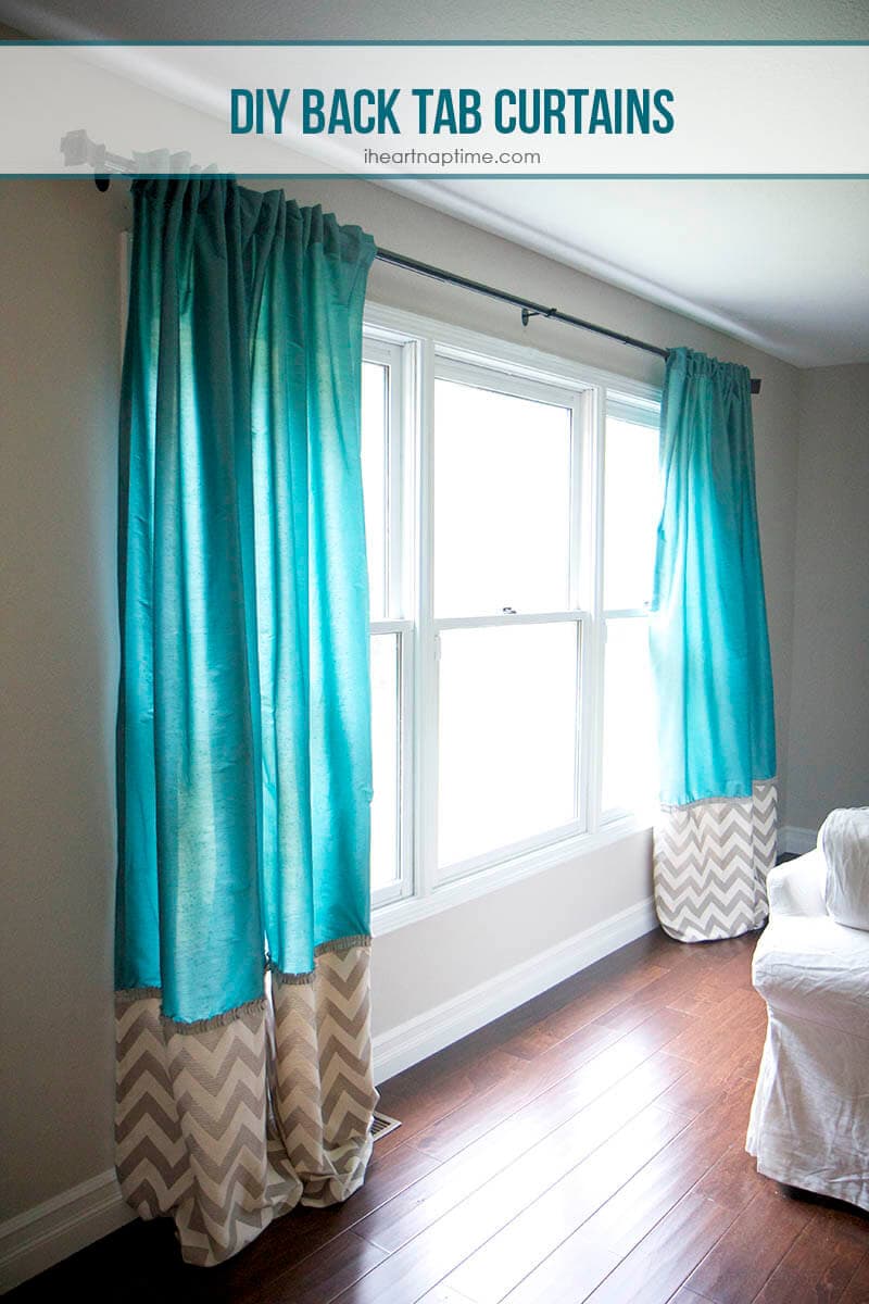 DIY back tab curtains