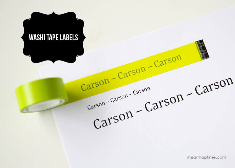 Make your own labels with washi tape ...so cool! 
