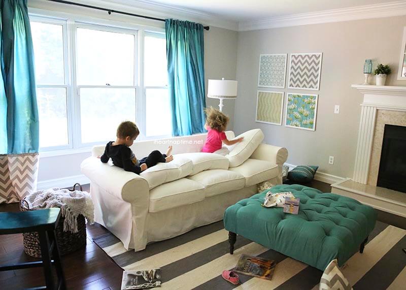 living room makeover with kids