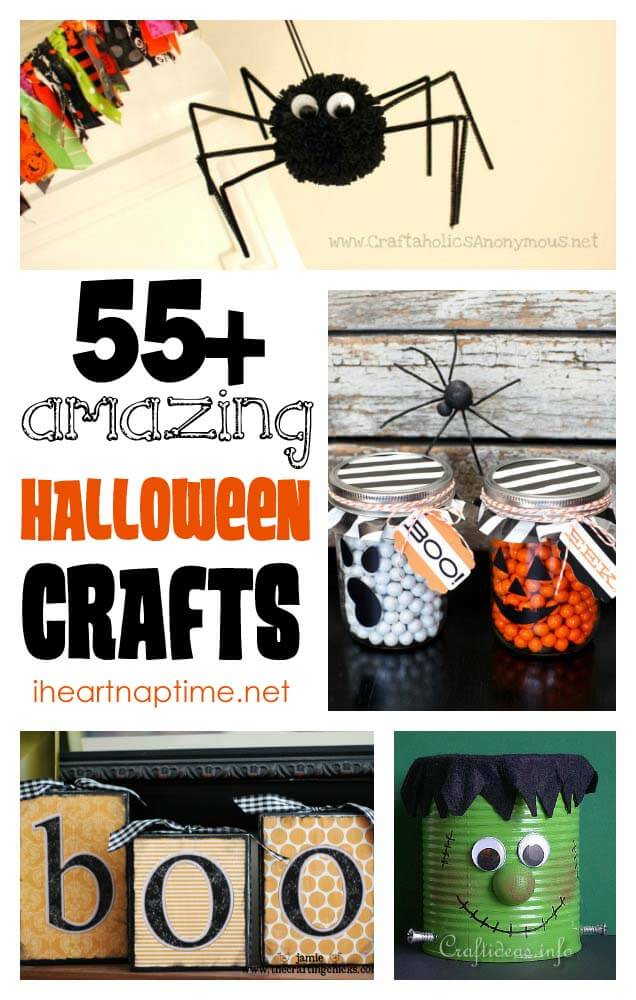 55+ AMAZING Halloween crafts at iheartnaptime.net -so many great ideas! #DIY #crafts