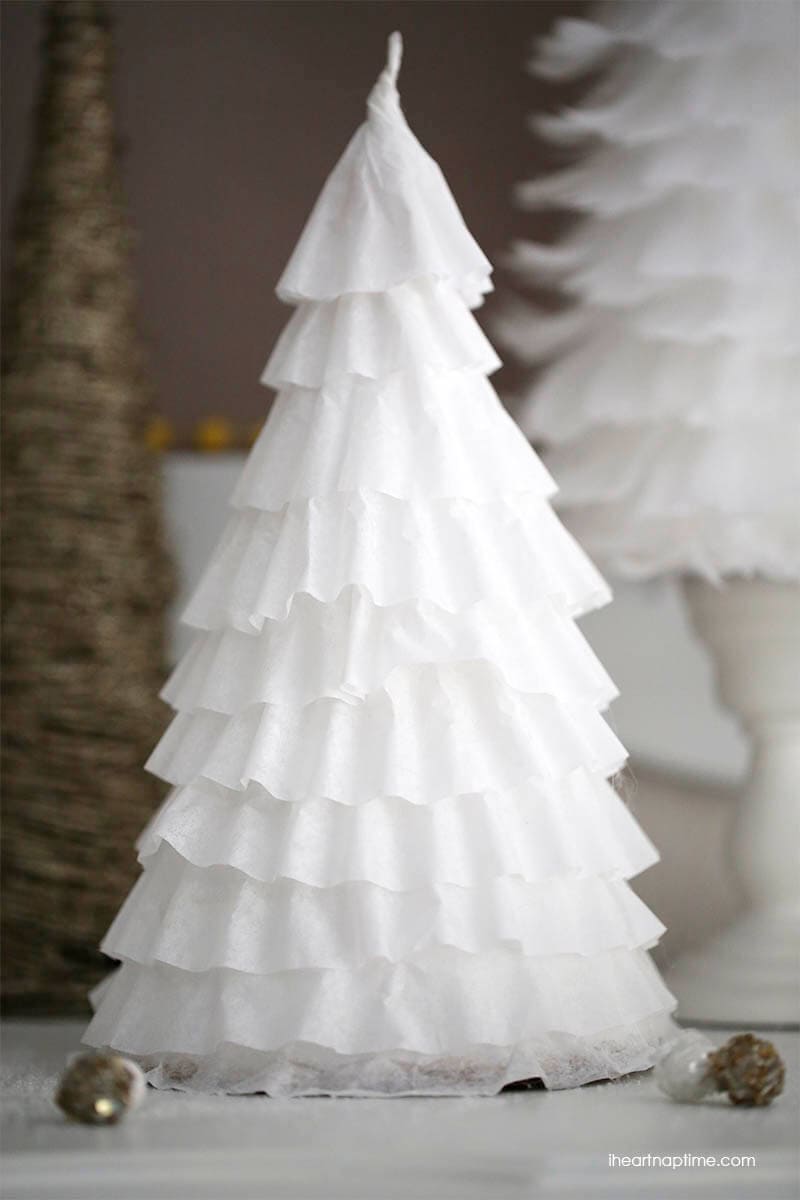 DIY coffee filter trees on iheartnaptime.net ...make these gorgeous Christmas trees for less than a buck! 