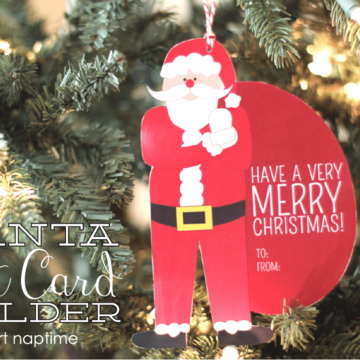 Santa Money or Gift Card Holder {free printable}