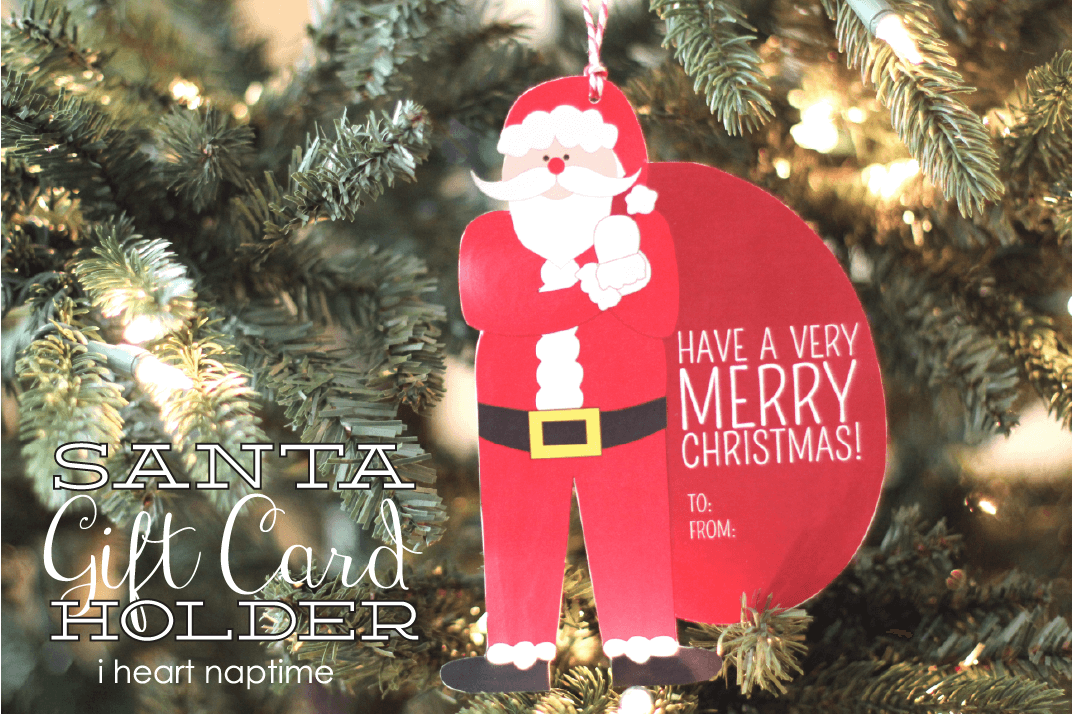 Free Santa Money or Gift Card Holder {free printable}