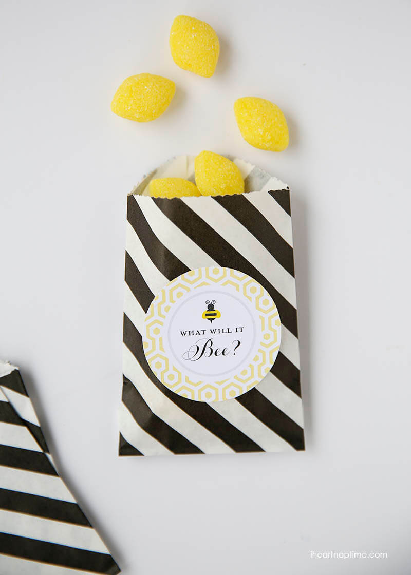 Bee baby shower favors