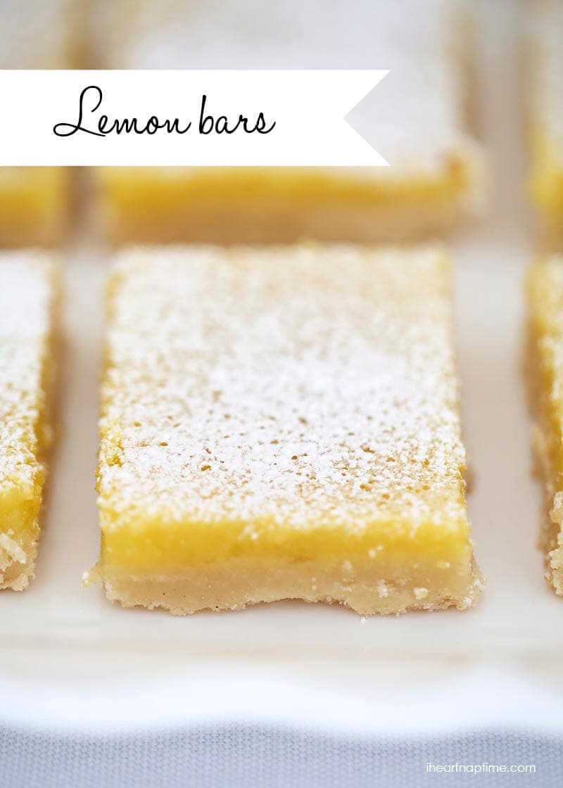 The best lemon bars recipe on I Heart Nap Time