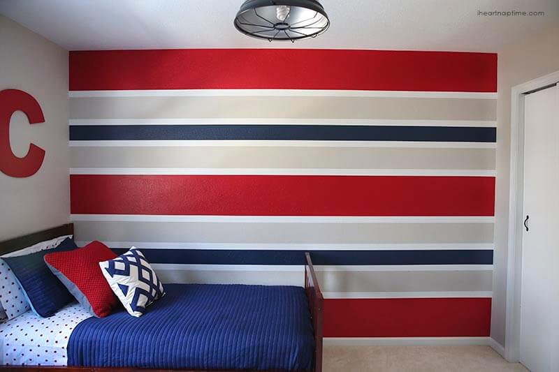 Painted stripe wall