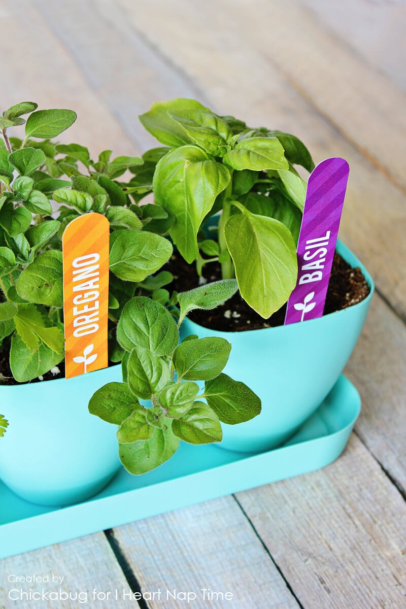 Free printable herb garden markers on iheartnaptime.com