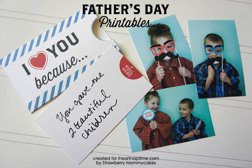 "We Love Dad" Father's Day Printables on www.iheartnaptime.com #freeprintables #fathersdayprintables #fathersday