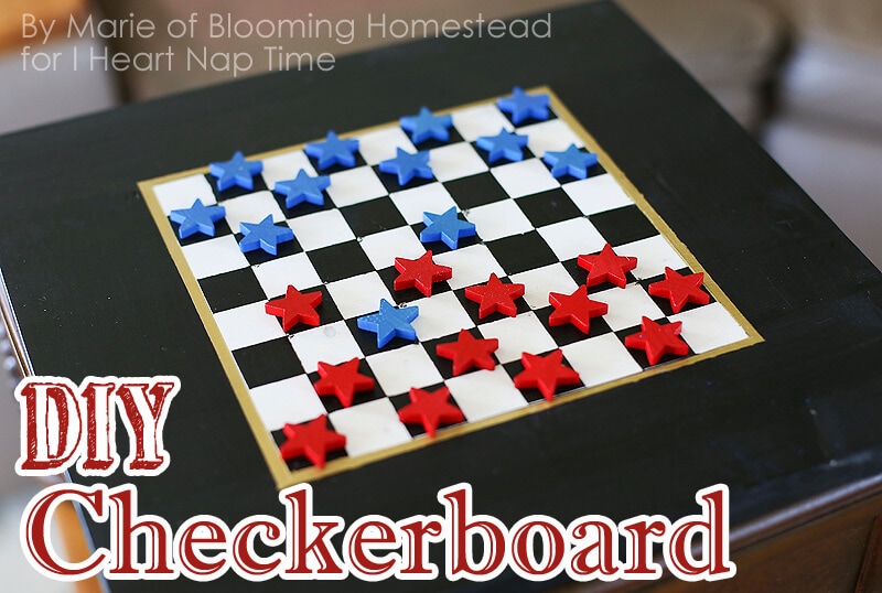 DIY Checker board game on iheartnaptime.com