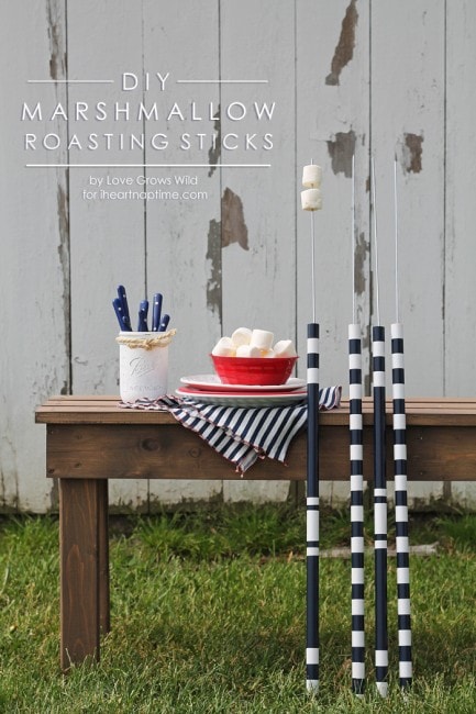 Make these DIY Marshmallow Roasting Sticks for summer bonfires! | Love Grows Wild for iheartnaptime.com