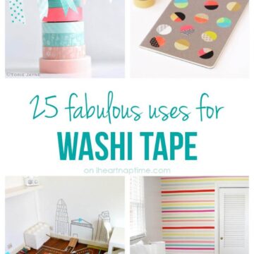 25 fabulous uses for washi tape on iheartnaptime.com -so many great craft ideas!
