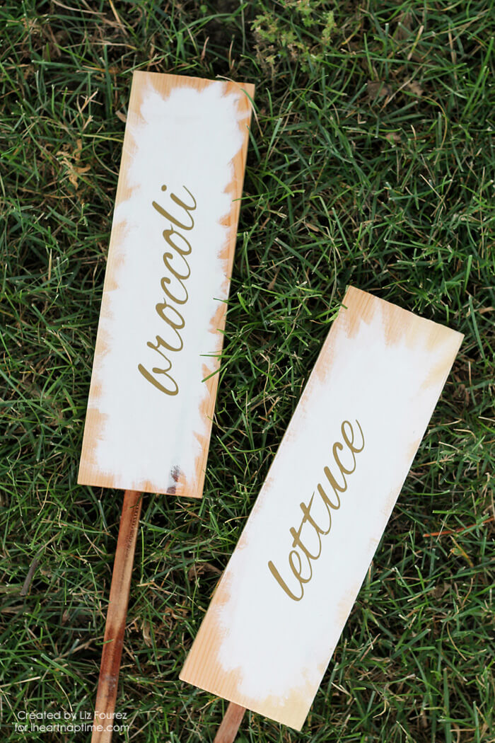 DIY Garden Marker Signs by Love Grows Wild on iheartnaptime.com
