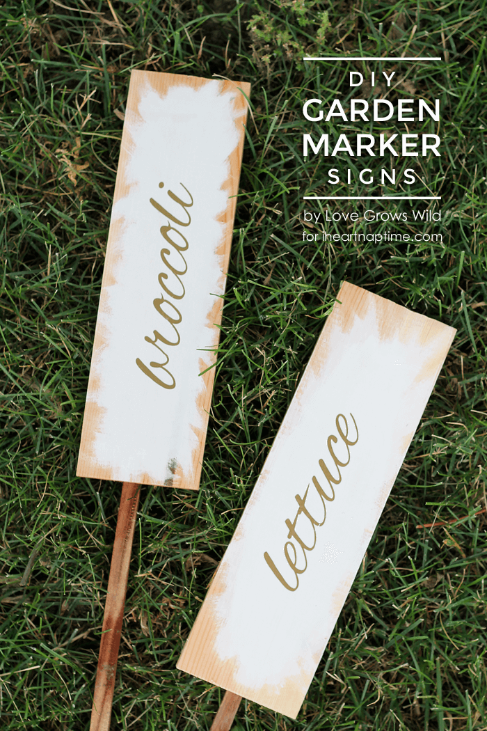 DIY Garden Marker Signs by Love Grows Wild on iheartnaptime.com