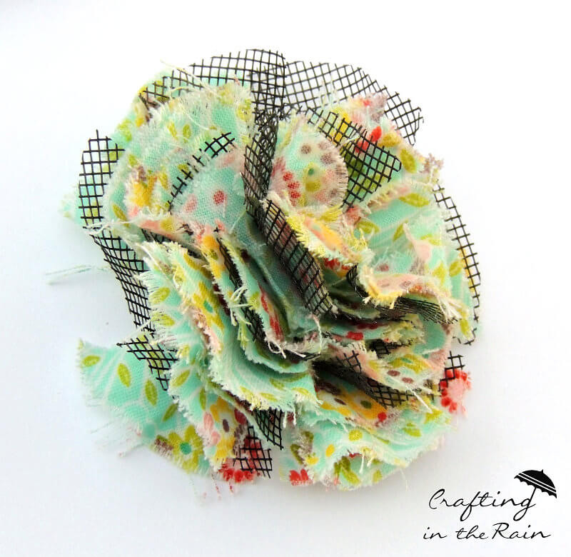 Fluffy Fabric Flowers by Crafting in the Rain on iheartnaptime.com