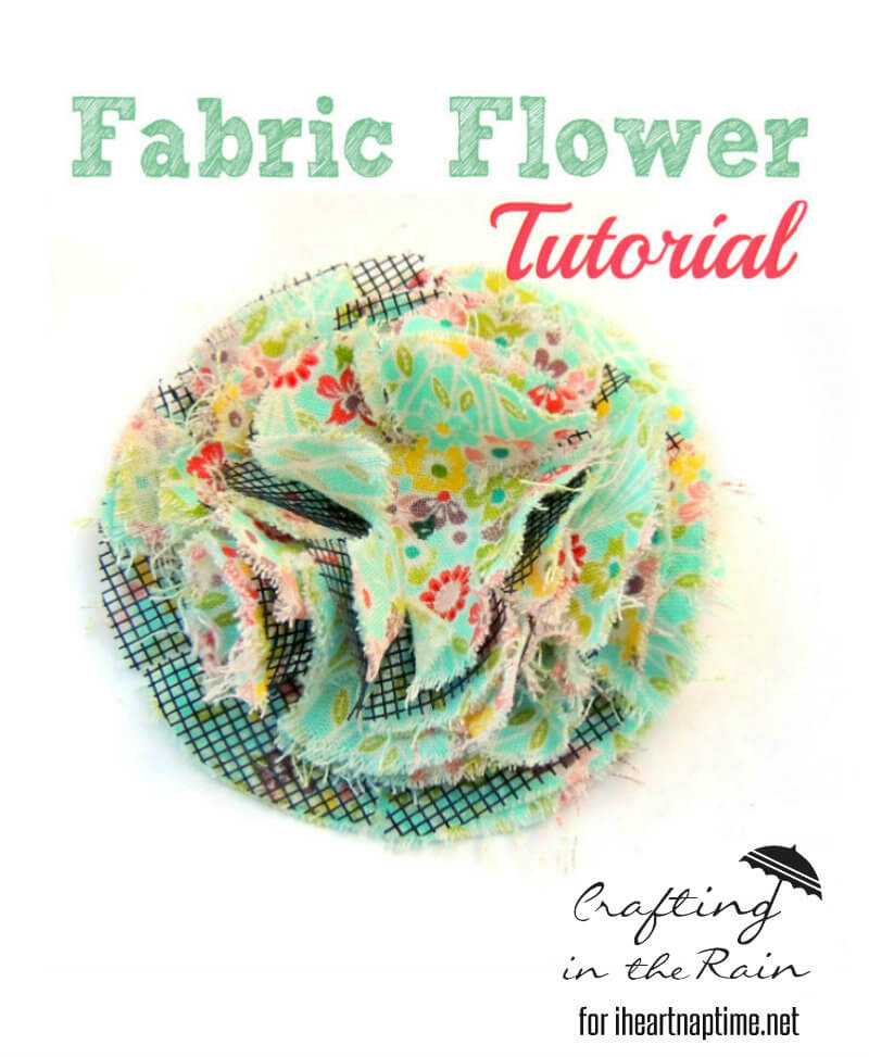 Fluffy Fabric Flowers by Crafting in the Rain on iheartnaptime.com