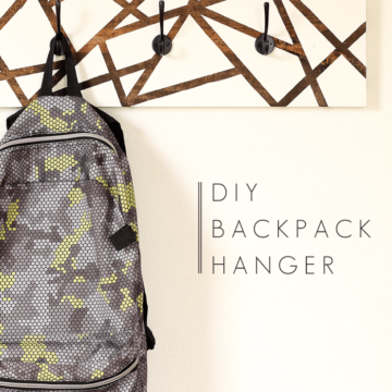 DIY Backpack Hanger on iheartnaptime.com