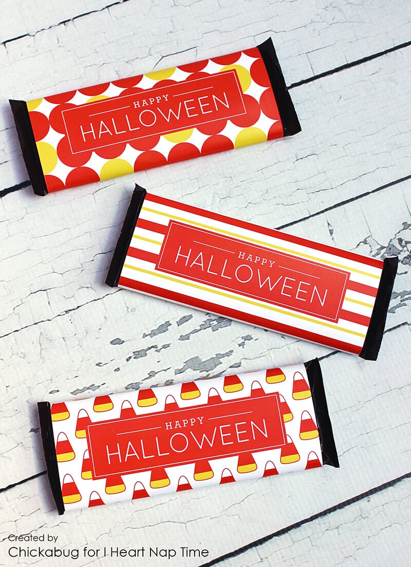 Free printable Halloween candy bar labels