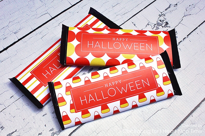 Free printable Halloween candy bar labels