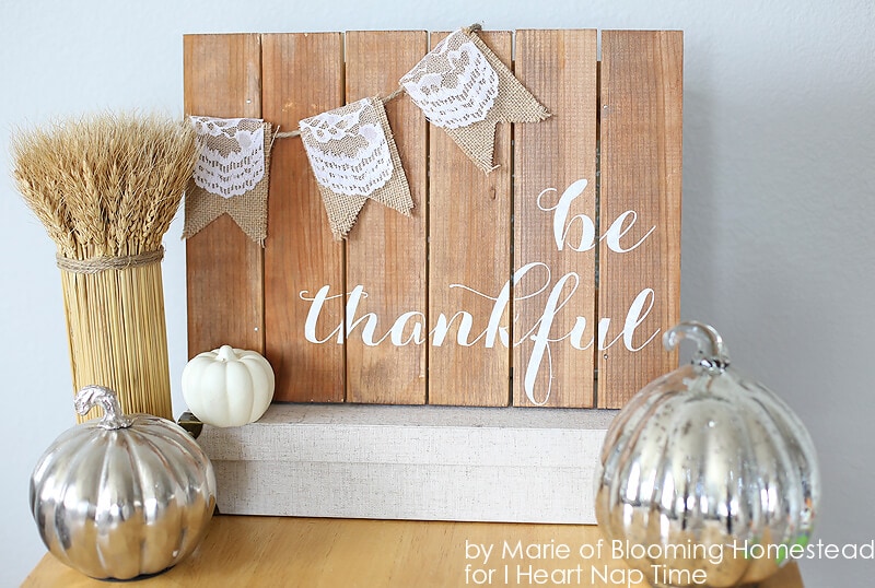 Be Thankful Wood Sign