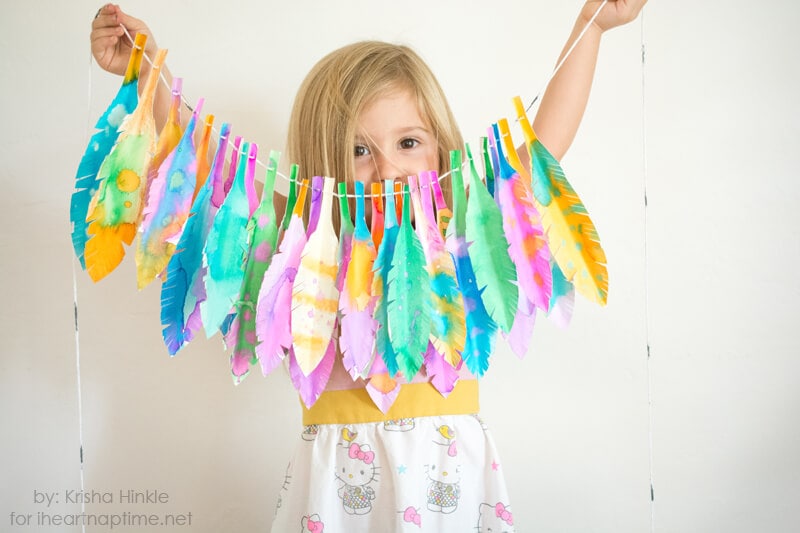 Paper Feather Garland