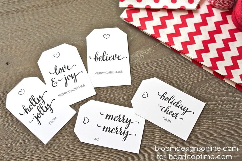 Christmas Gift Tags by Bloom Designs Online on iheartnaptime.com