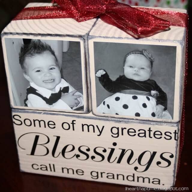 25 gift ideas on iheartnaptime.com -create photo blocks for grandma!