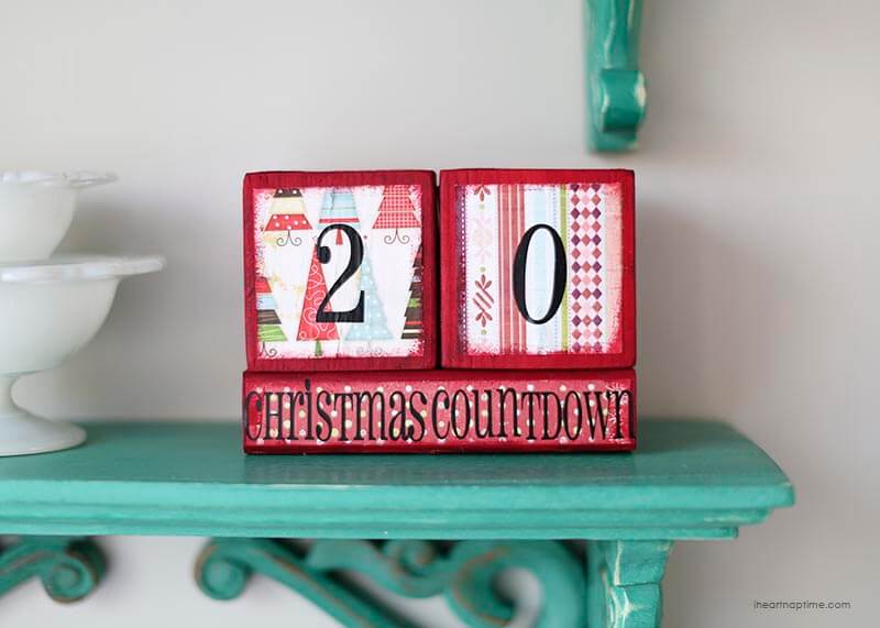 Christmas countdown blocks