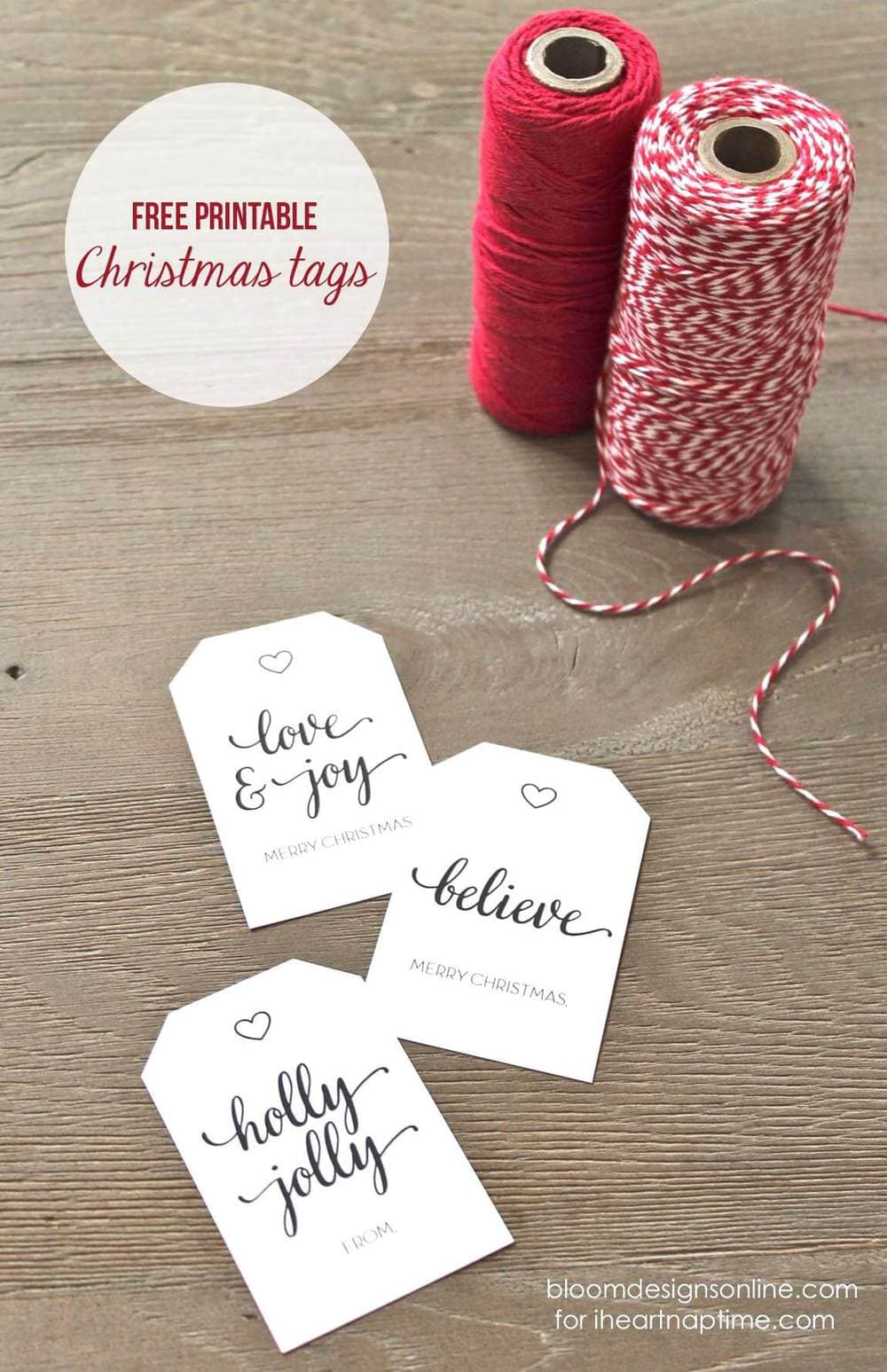 Free printable Christmas tags