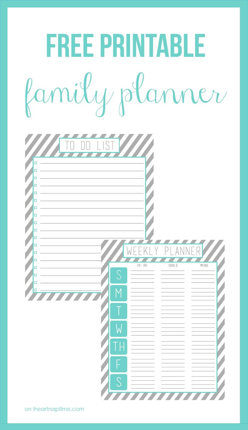 FREE printable family planner