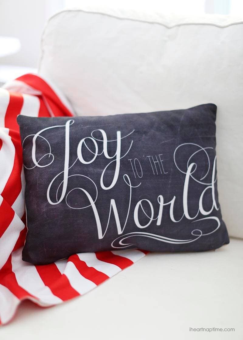 Joy to the world pillow