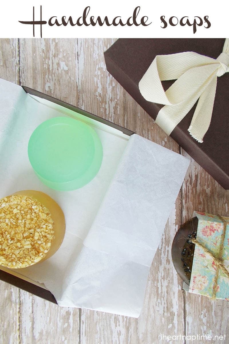 Homemade soaps on I Heart Nap Time... a great gift idea! 