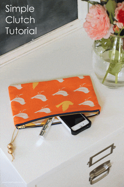 clutch sewing tutorial