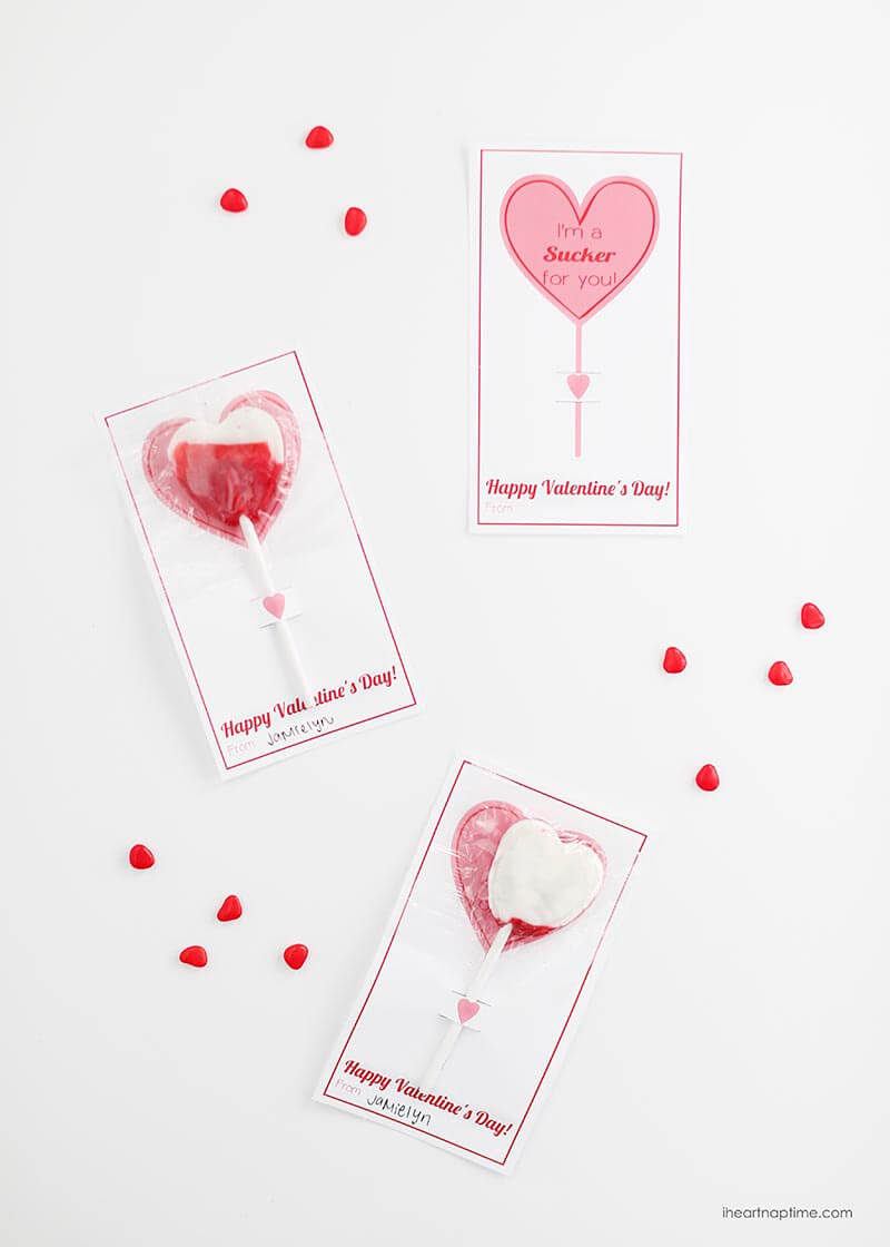 I’m a sucker for you free printable Valentine