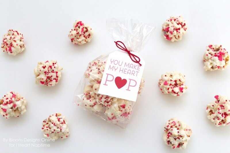 You Make My Heart Pop Recipe and Free Printable -perfect Valentines Day treat! 