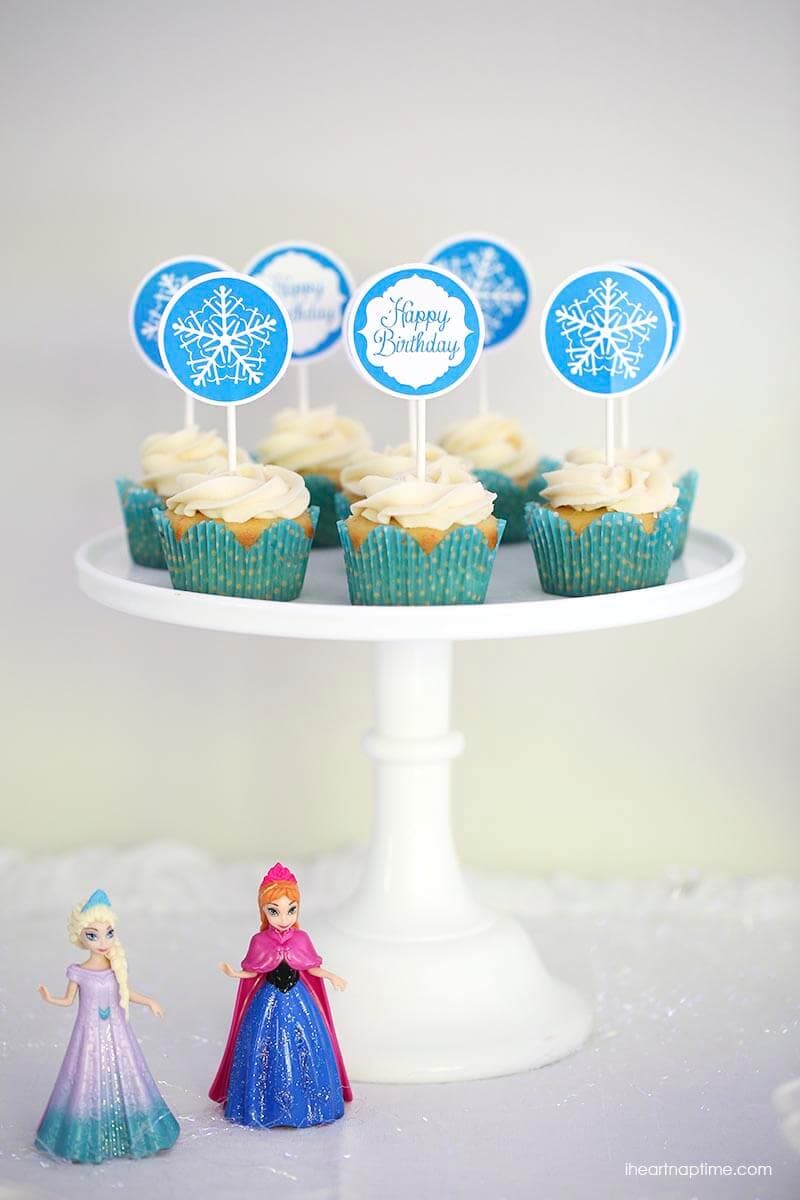 free printable frozen cupcake toppers