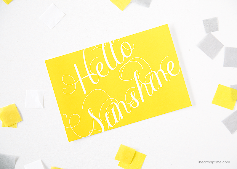 Send a box of sunshine with these 2 free printables on iheartnaptime.com -the perfect gift to send someone to brighten their day!
